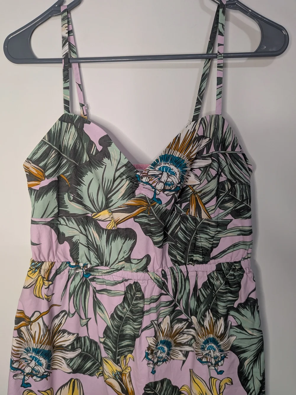 J. Crew Lavender Tropical Floral Mini Dress
